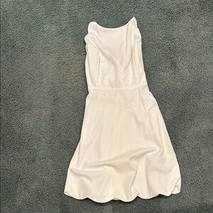 Lulu's White Pleated Tiered Sundress Spaghetti Strap
